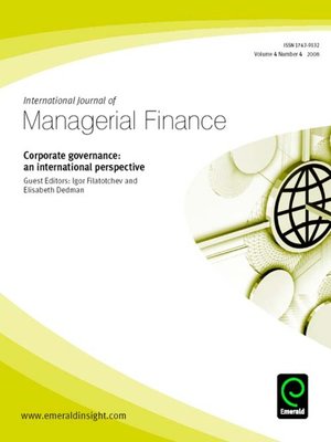 cover image of International Journal of Managerial Finance, Volume 4, Issue 4
